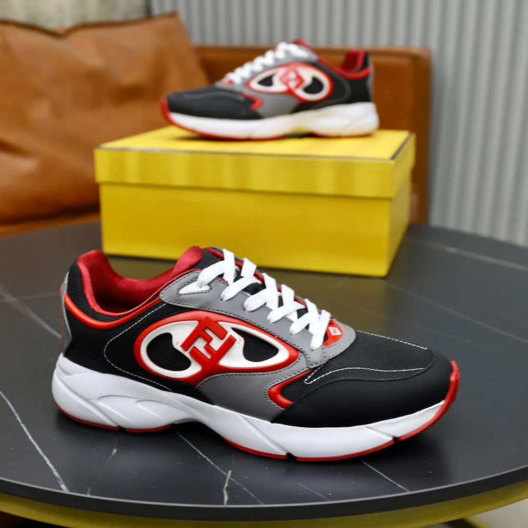 FENDI men's shoes 💰760💰 - High-end quality original items 🔍🔍🔍 casual sports shoes - Upper: 🔝 Napa calfskin, silk calfskin, brand canvas cloth, shoe body sewn with brand plastic totem - Lining: brand canvas - Outsole: ultra-light TPU foam rubber; two-color molded outsole -Ultra-high quality control and fine workmanship: outstanding (high-end, extravagance, grade) -Size: 39-44 (38, 45, can be customized)